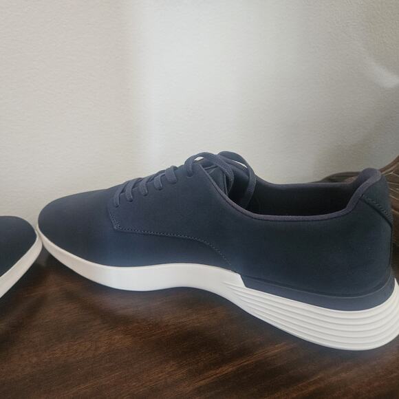 Wolf & Shepherd Crossover Derby Shoes Men's 9.5 M Navy Leather Casual Dress - Picture 7 of 8